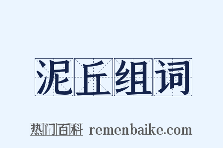 泥丘组词是什么意思的图片